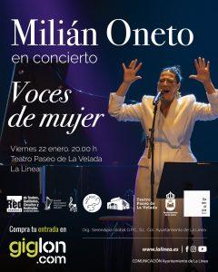 La cantante Milián Oneto llevará al teatro Paseo de La Velada el espectáculo «Voces De Mujer»