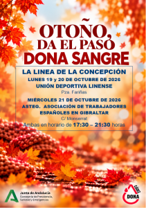 La Línea acoge una nueva campaña de donación de sangre los días 19, 20 y 21 de octubre en la Unión Deportiva Linense y ASCTEG