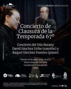 La Sociedad Musical Linense clausurará el viernes 26 de junio su 67ª temporada con un concierto del “Dúo Borany”