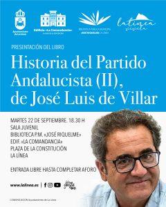 José Luis de Villar presenta esta tarde en la Biblioteca el libro ‘Y Andalucía se levantó’, segundo volumen de la historia del Partido Andalucista