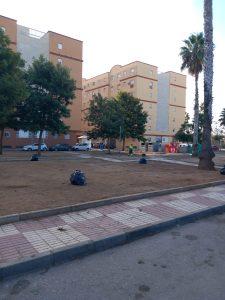 Parques y Jardines ejecuta trabajos de limpieza, desbroce y adecentamiento en Nueva Línea